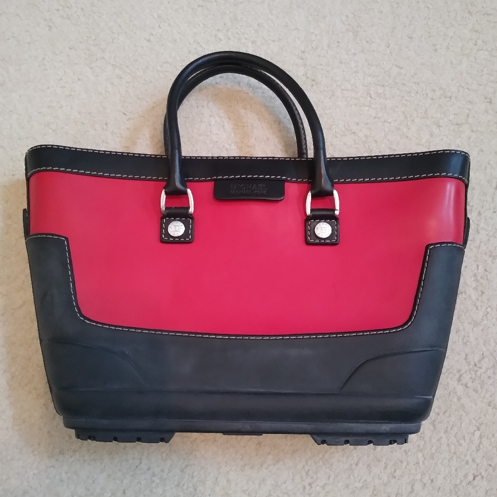 Authentic MICHAEL Michael Kors vintage red and black tote